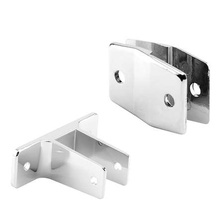 Alcove Bracket Kit, For 1 In. Panels, Zinc Alloy, Chrome Plated
